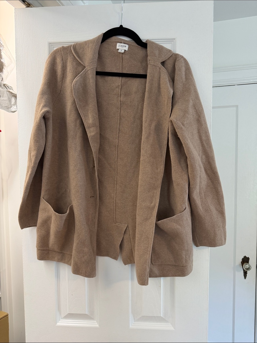 J. Crew Women's Taupe Open-Front Blazer Jacket